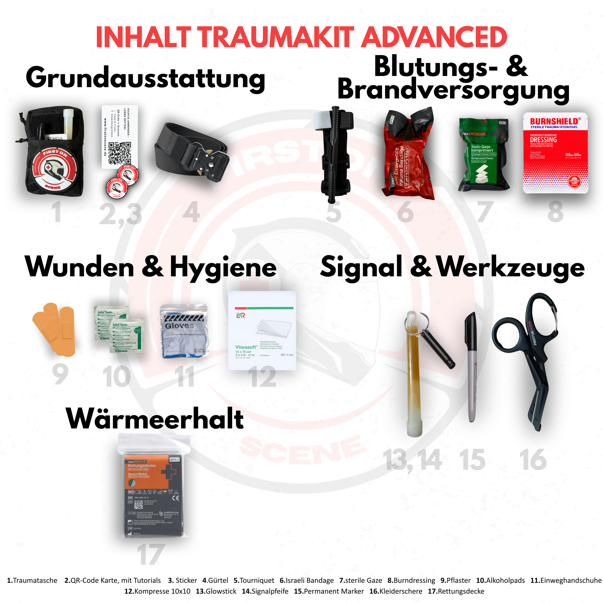 FirstOnScene Trauma-Kit Advanced